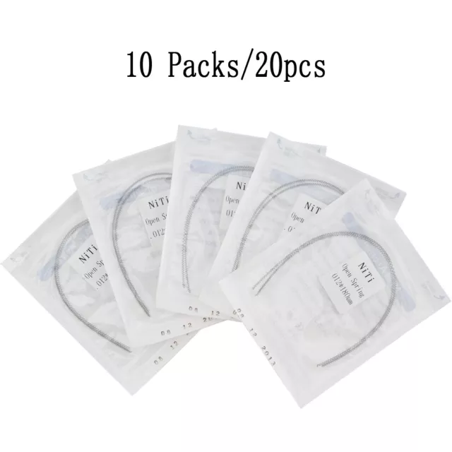 20PCS Dental Orthodontic NITI Open Coil Spring Arch Wires 0.012*180mm