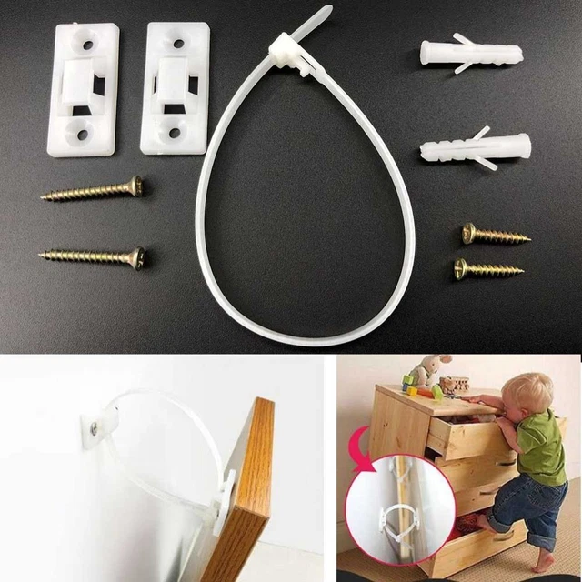RESISTANT STRAPS FURNITURE Antitip Strap Nylon Baby protection Kit