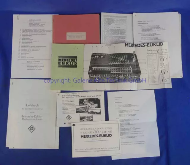 Mercedes-Euklid Literatur - zu Rechenmaschine - calculator - Saml. Topheide 0351