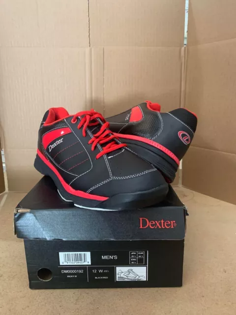 USED DEXTER Ricky IV BLK/RED Bowling Shoes Size 12 WIDE (EBAY)