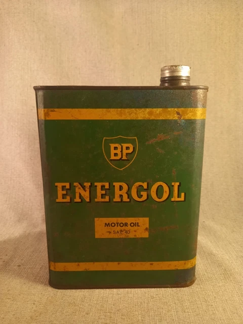 Bidon Huile BP Vintage 5L – Déco Garage – Publicité Ancienne Energol