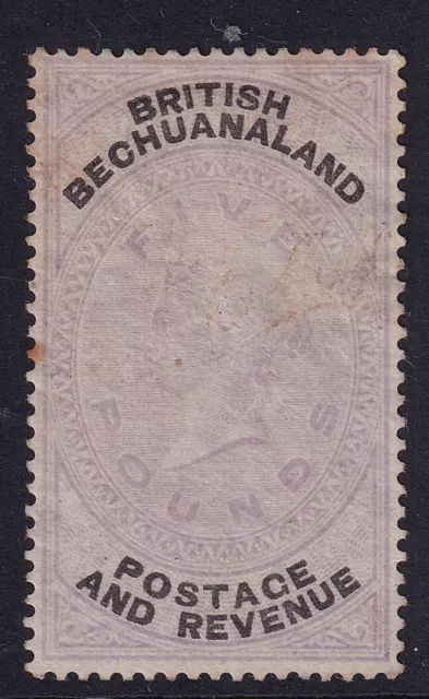 BRITISH BECHUANALAND QV SG21, $5 lilac & black, Mint no gum