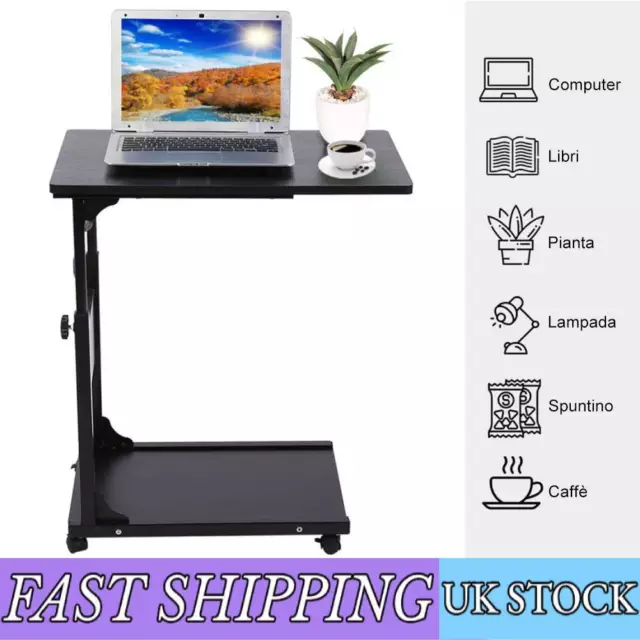 Adjustable Height Over Bed Table Tray Mobility Aid Chair Computer Laptop PC Desk