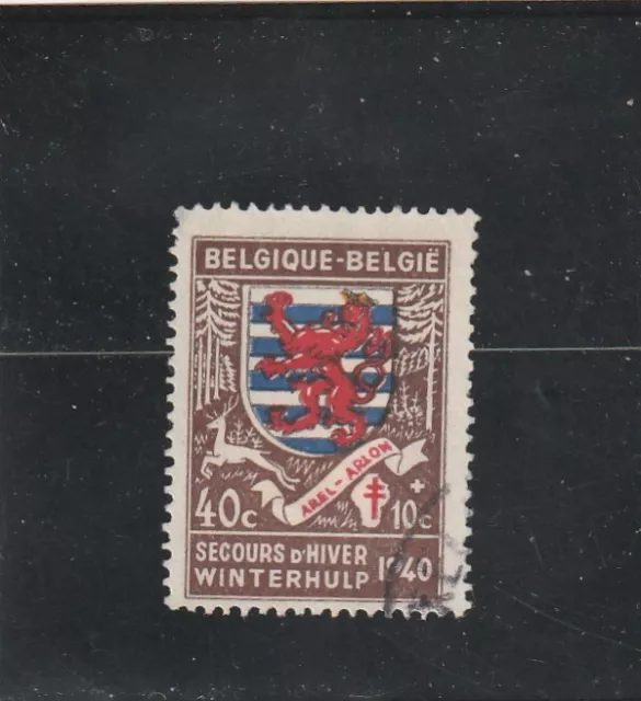 L6163 BELGIQUE timbre Y&T N° 540 de 1941 " Secours d'Hiver Luxembour  " Oblitéré