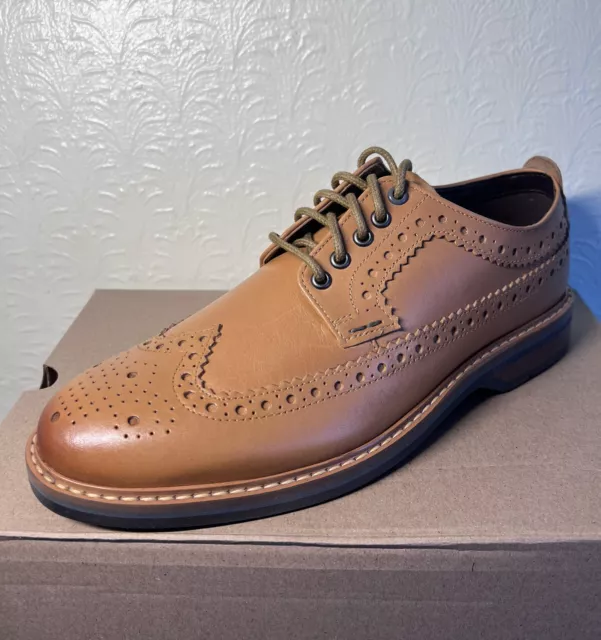 Clarks mens tan brogues top