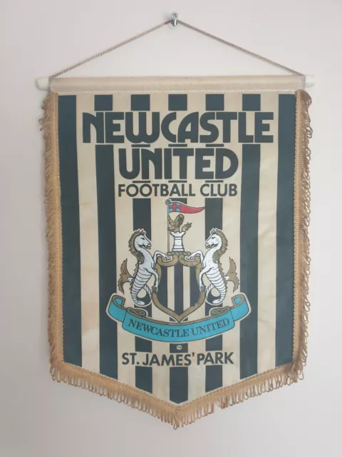 Football Fanion XXL ancien - Newcastle united FC original pennant St James rare