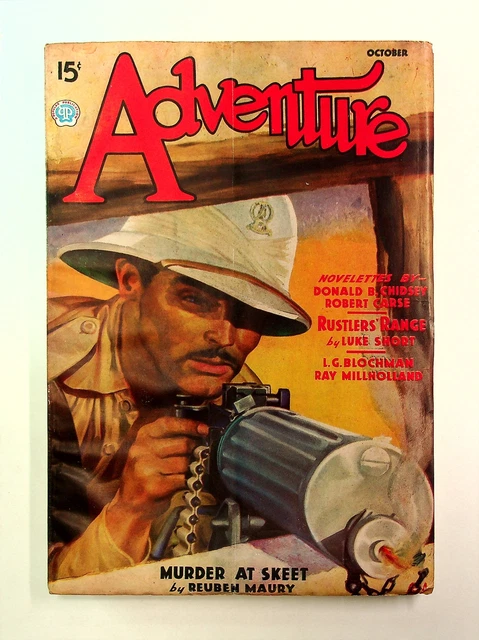 ADVENTURE PULP/MAGAZINE OCT 1936 Vol. 95 #6 GD/VG 3.0 qualité basse EUR ...
