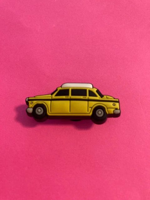 💛 Crocs Brand Jibbitz Yellow Taxi Cab Car Nyc Shoe Charm! Authentic! New! ❣️