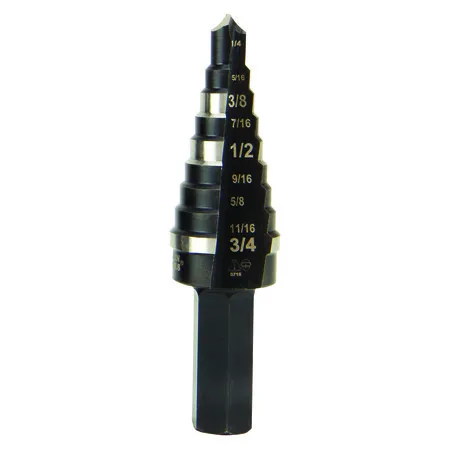 Klein Tools Ktsb03 Step Drill Bit Double Fluted #3, 1/4 To 3/4-Inch