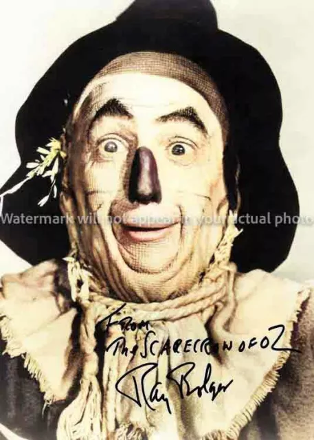 Ray Bolger Signed Reprint Scarecrow Wizard Of Oz RARE COLOR Photo 302