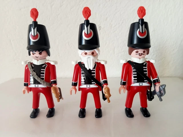 Lot De 3 Hussards Playmobil Customisés N1 - Occasion, Figurines Miniatures En Plastique