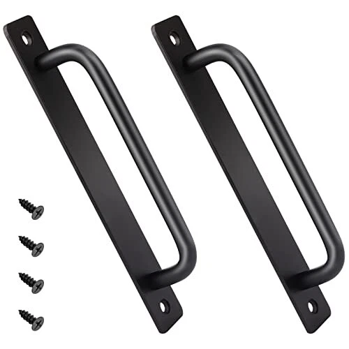 2 Pack Sliding Barn Door Handles Matte Black Barn Door Pull Handle 160mm Doub...