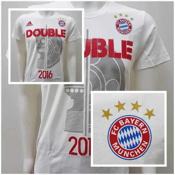 adidas Herren Damen FC Bayern München Double T Shirt 2016 Short FCB  S M L XL O