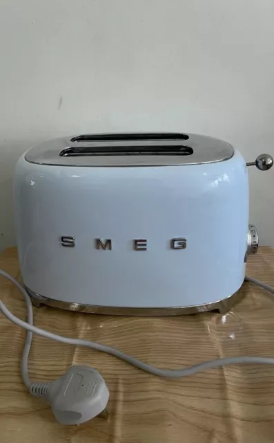 Smeg TSF01  50's Retro 2 Slice Toaster - Used In Great Working Condition - Blue