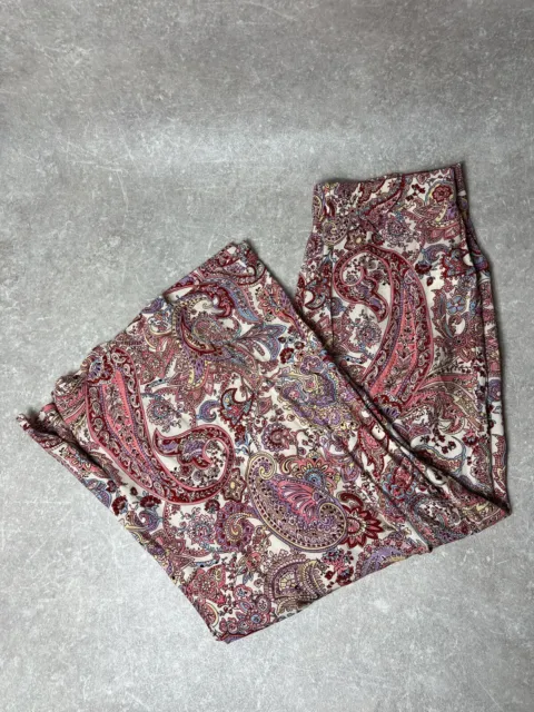 Mango Paisley Print Trousers Multicoloured MNG Size 12 Uk BNWT
