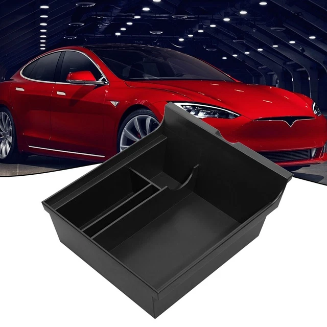 Plateau De Rangement Magnétique Invisible Pour Tesla Model 3 & Y – Derrière L'Écran Central, Accessoires Pratiques 2021-2024 Noir