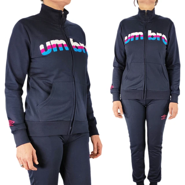 Tuta Donna UMBRO Cotone Leggero Felpa +Pantalone Maglia Sport Fitness Palestra