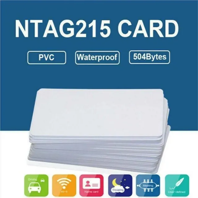 NTAG215 NFC Tags Blank STD Cards RFID PVC Chip Waterpoof For TagMo Wholesale