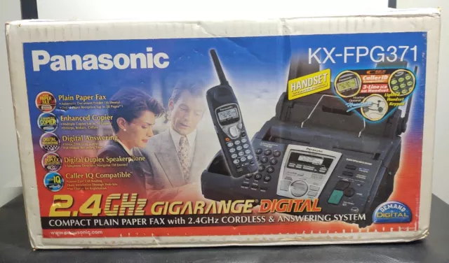 Panasonic KX-FPG371 Plain Paper Fax Machine (w/2.4Ghz Cordless Phone) Voice Mail