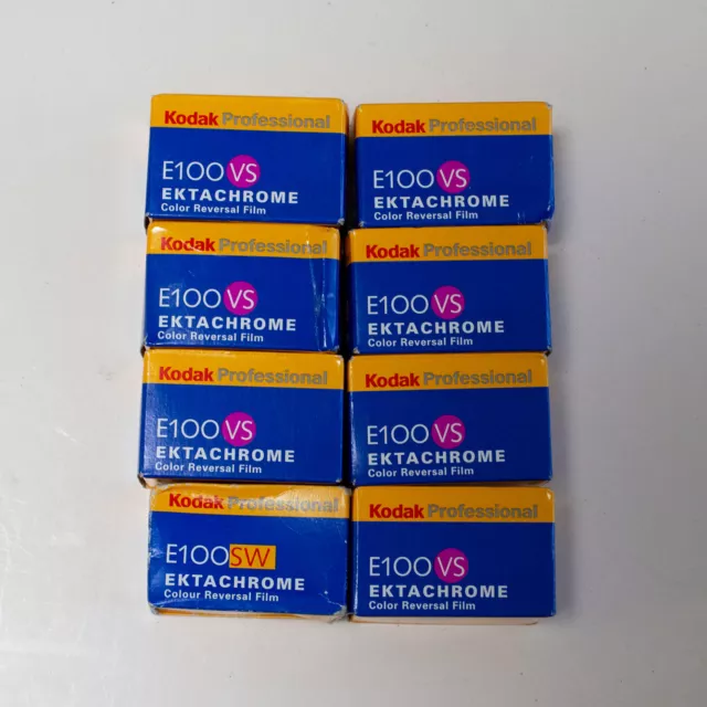 Kodak Ektachrome 135/36 Film (7) E100 VS + (1) E100 SW - REFRIGERATED