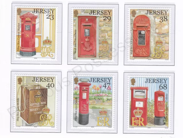 Jersey Mnh Umm Stamp Set 2002 Sg 1067-1072 Postal History Letter Boxes