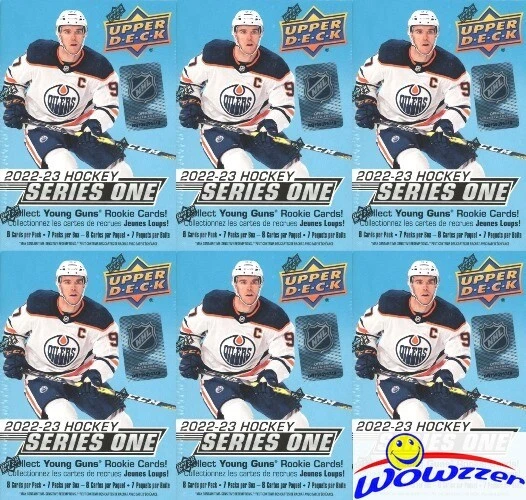 (6)2022/23 Upper Deck Series 1 Hockey HUGE Factory Sealed Blaster Box-YOUNG GUNS