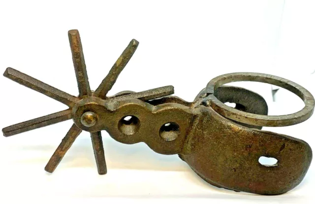 Vintage Eight Point Mexican Charro Cowboy Wrought Iron Horse Spur