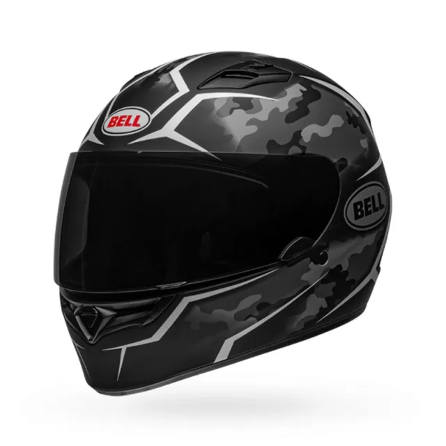 Bell Qualifier Stealth Camo Motorcycle Helmet Matte Black/White