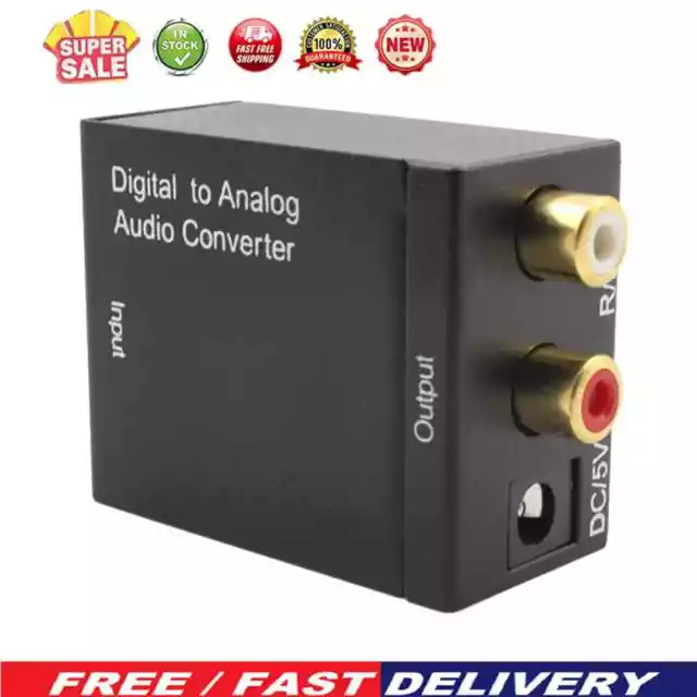 Analog to Digital Signal Audio Sound Adapter Optical Coax Toslink SPDIF Adapt