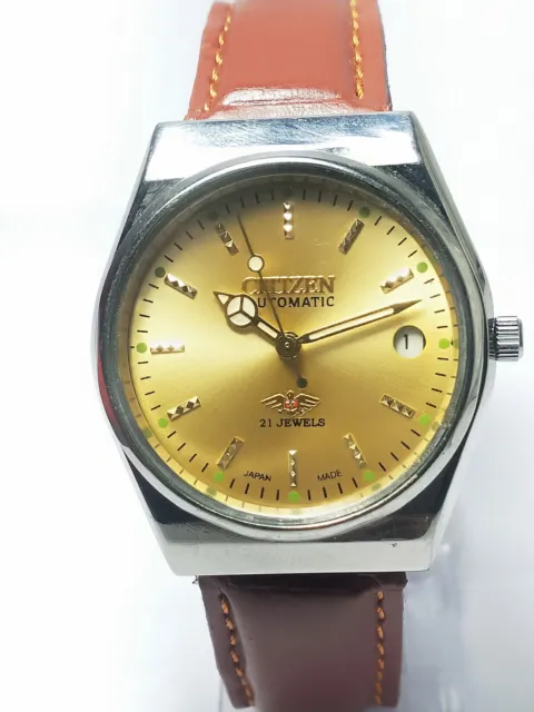 Vintage  Citizen   Automatic Movement Date Dial Mens Analog Wrist Watch F133