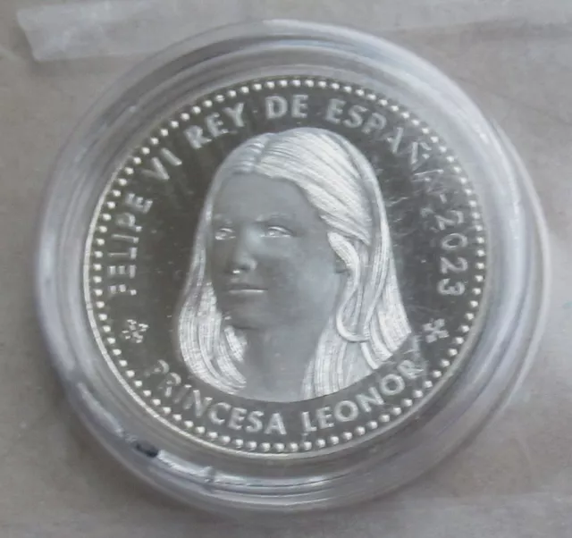 Spanien 2023 -  40 Euro Silber GM  "Princessin Leonor"  in Kapsel, PP/Proof