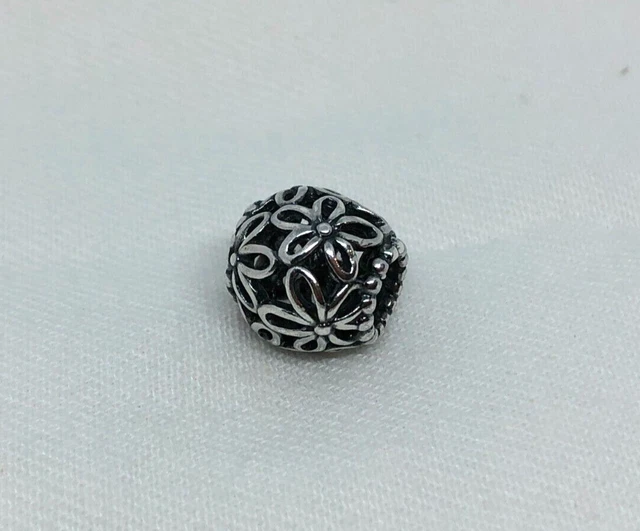 Authentic PANDORA Sterling Silver Slide Charm WILDFLOWER WALK #790890