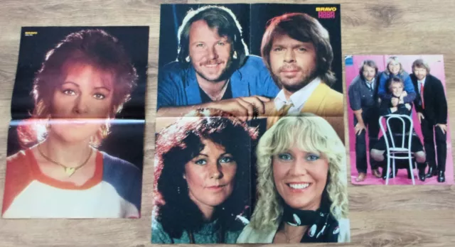 3 ABBA - Poster ! rare 80s collection Sammlung lot XL A2 A3 A4 ANNA-FRID AGNETHA 3