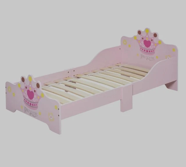 HOMCOM Letto per Bambini con Bordi Rialzati in Legno per Cameretta Età 3-6 Anni