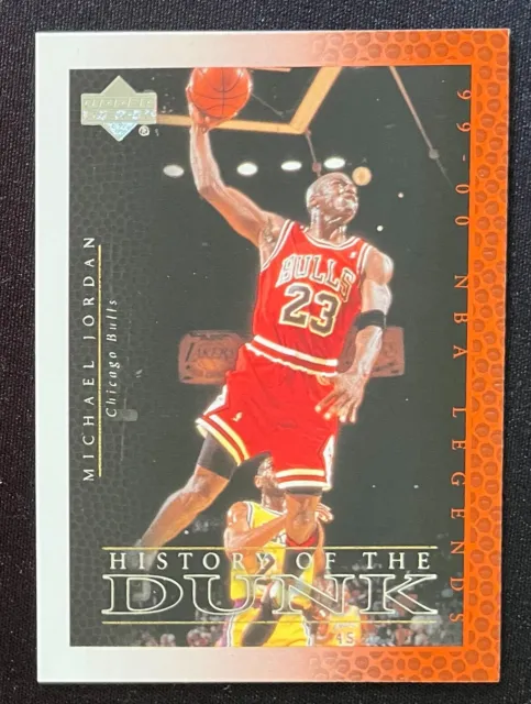 Michael Jordan HISTORY OF DUNK 1999-00 Upper Deck NBA Legends #67 Chicago Bulls