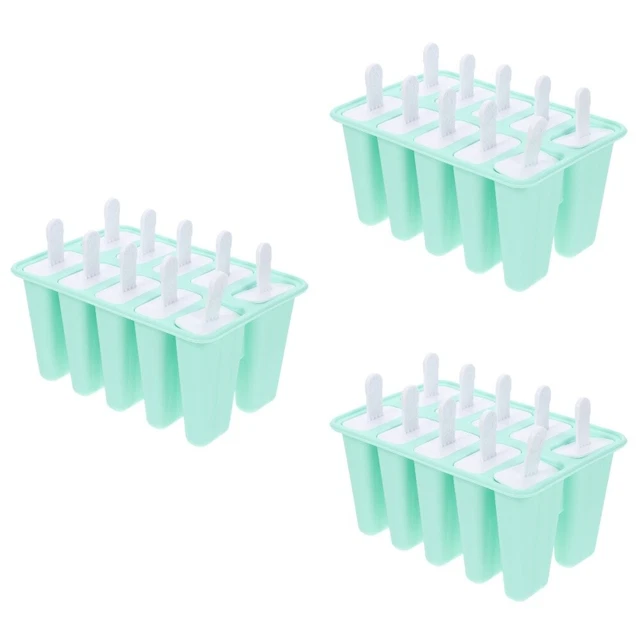 3 piezas moldeador de hielo de silicona 10 rejillas fabricante de maíz helado chupador de hielo de silicio