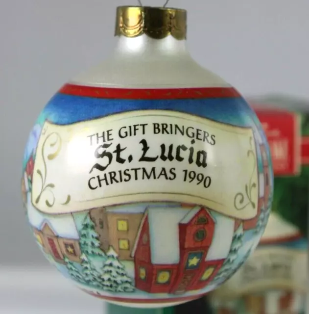 Hallmark Keepsake Glass Ornament The Gift Bringers Series St. Lucia Vintage 1990