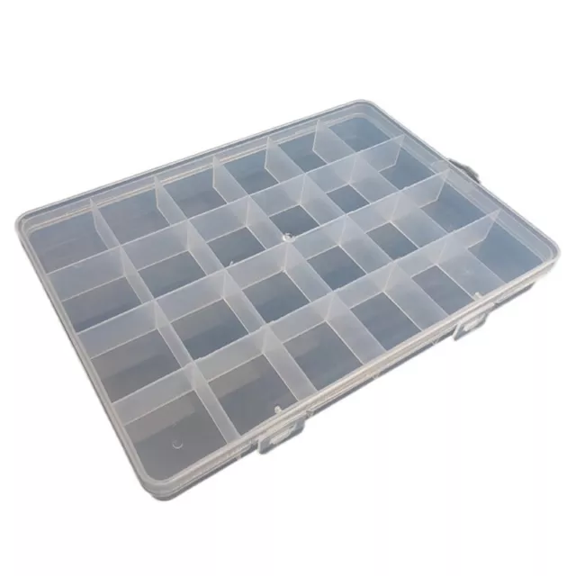 Small Grid Storage Container for Bead Rings Jewelry Display Organizer 24 Slots