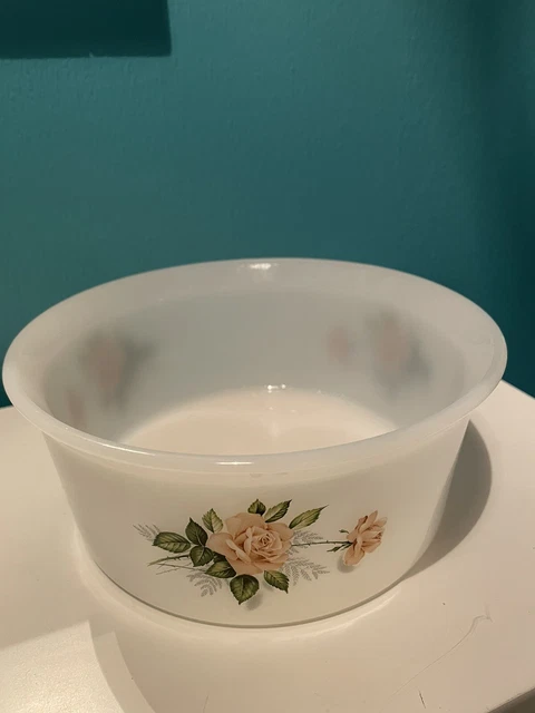 Saladier Arcopal Vintage - Grand Plat Rond Fleurs Marguerites Ø21cm France