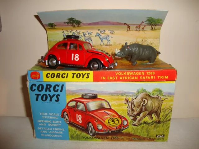 Original CORGI 256 VOLKSWAGEN 1200 EAST AFRICAN SAFARI - EXCELLENT in orig BOX