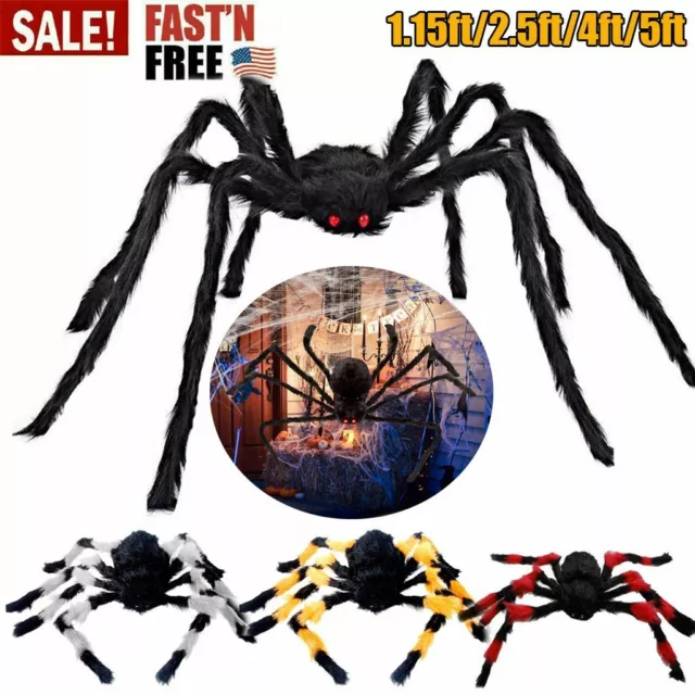 Giant- Spider Halloween Decoration Haunted House Prop Outdoor Scary Party Decor