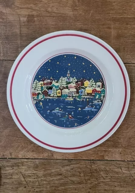 Vintage Oneida Holiday Harbor Salad or Dessert Plate Carol Eldgridge 8.25"