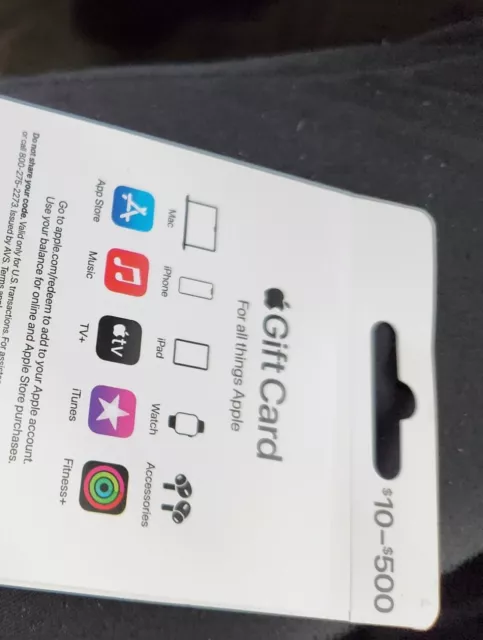 Apple iTunes App Store Gift Card $50 Value Physical/Mailed Delivery