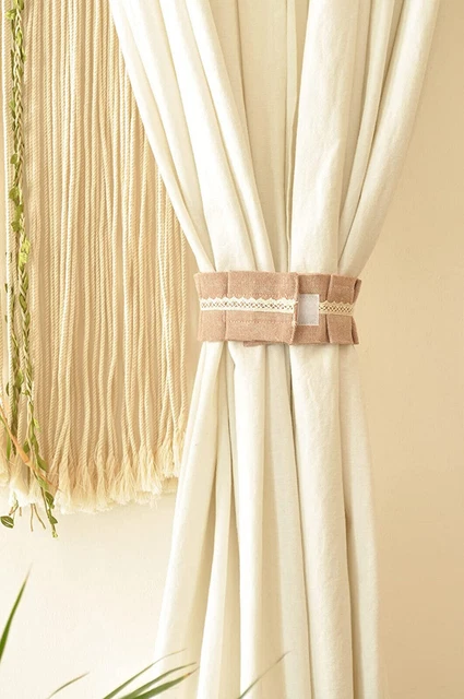 Beautiful Cotton Curtain Holders Tieback 15 Inch Onion Pink for Door set of 2