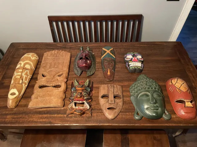 decorative collectibles wood mask