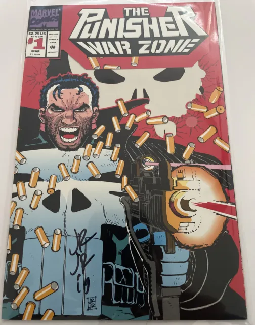 Marvel Comics PUNISHER WAR ZONE #1 1992 SIGNED by JOHN ROMITA JR.