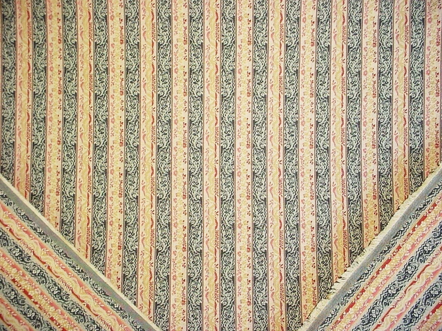14-5/8Y Robert Allen Duralee Country French Floral Stripe Upholstery Fabric 3