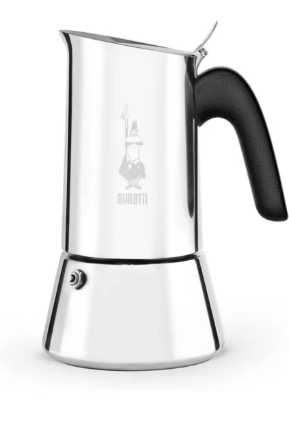 Bialetti - Nouvelle cafetière expresso Venus Induction, Plaque de cuisson en aci