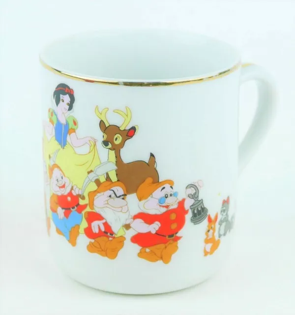 Vtg Disneyland Disney World SNOW WHITE & THE SEVERN DWARFS COFFEE MUG CUP JAPAN