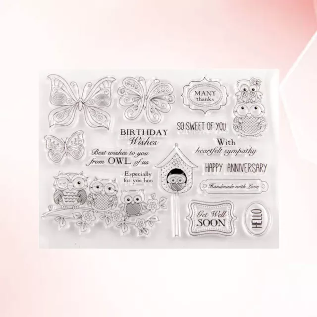 Transparent Stamps Silicone Seal Words Calendar Ink Finished Chapter